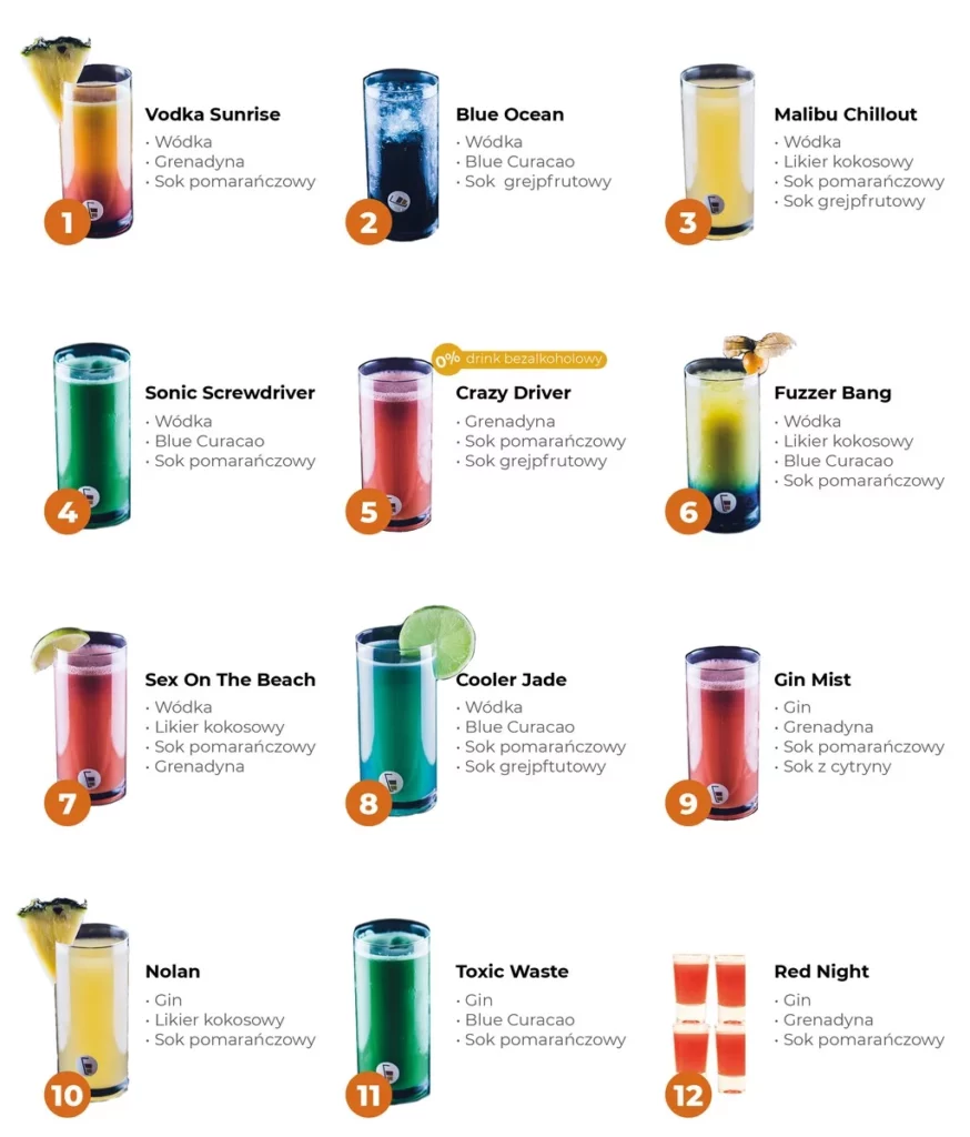 menu drinków 2